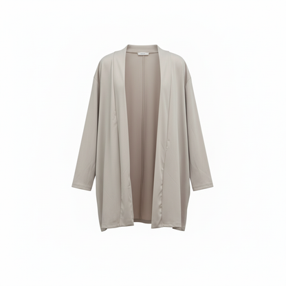 An elegant everyday women’s two-piece set with an open cardiganS