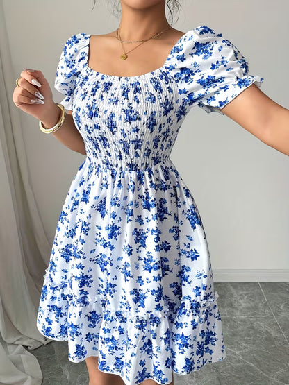 Women's Floral Print Mini Dress