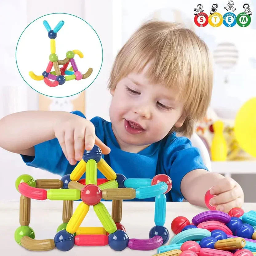 Zestaw czterdziestu dwóch magnetycznych patyczków konstrukcyjnych