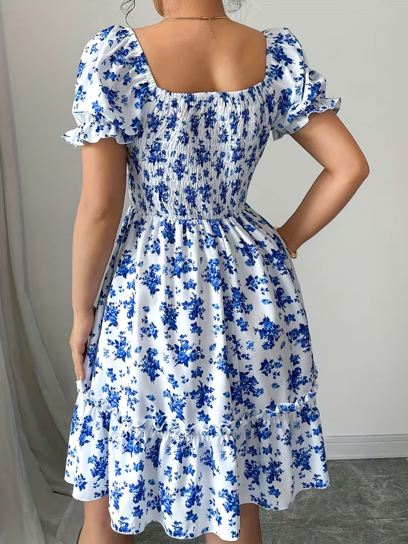 Women's Floral Print Mini Dress