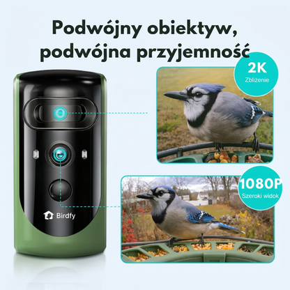 Inteligentny karmnik dla ptaków z kamerą – rozpoznawanie ptaków AI i nagrywanie wideo 2K