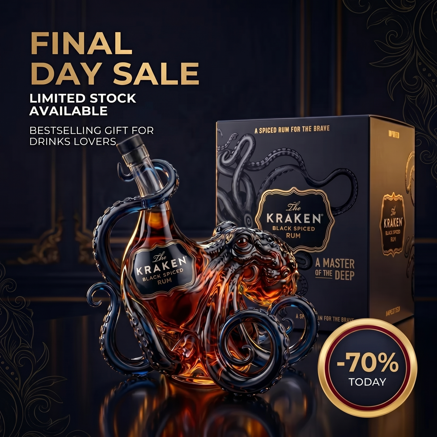 Karafka do whisky Kraken Octopus – limitowana edycja kolekcjonerska